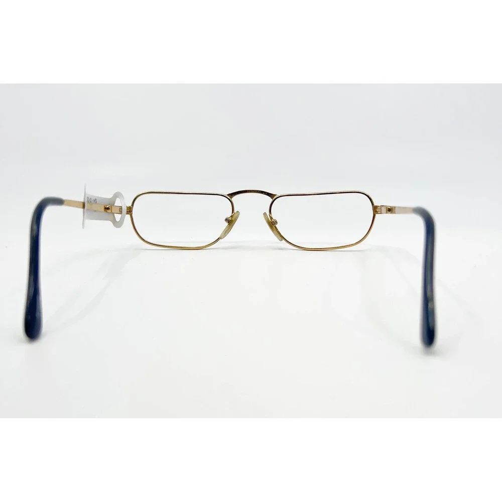 Wilshire Designs Eyeglasses Mens Gold Black WD1400 Rectangular 52-21-145